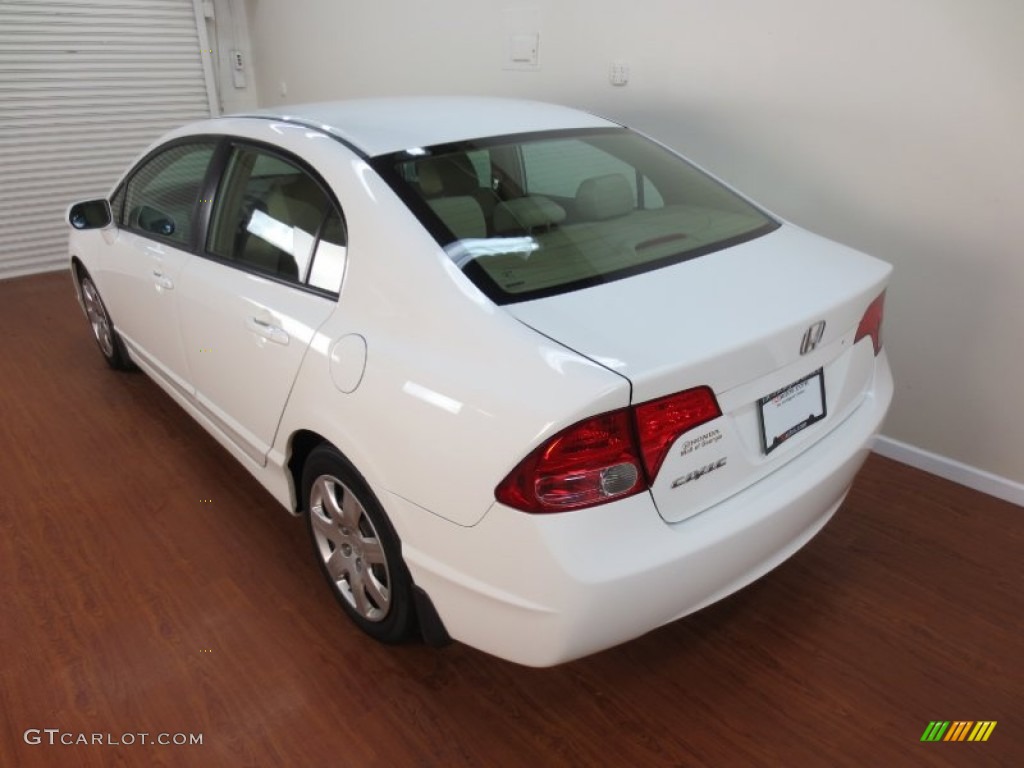 2006 Civic LX Sedan - Taffeta White / Ivory photo #4