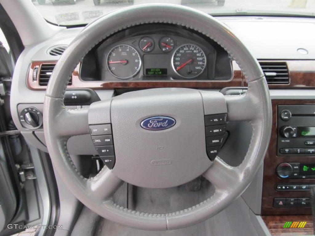 2006 Ford Five Hundred SEL Shale Grey Steering Wheel Photo #66475407
