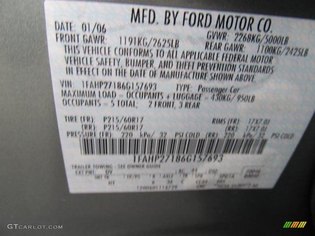 2006 Ford Five Hundred SEL Parts Photos