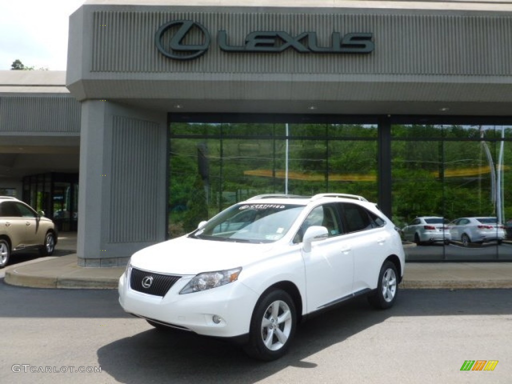 2010 RX 350 AWD - Starfire White Pearl / Parchment/Brown Walnut photo #1