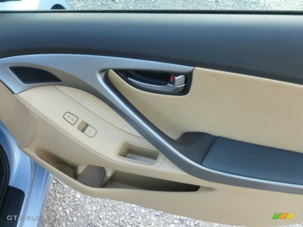 2012 Elantra Limited - Blue Sky Metallic / Beige photo #11