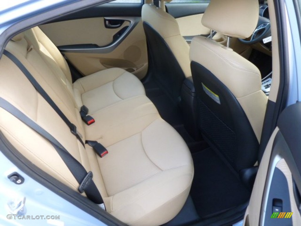 2012 Elantra Limited - Blue Sky Metallic / Beige photo #12
