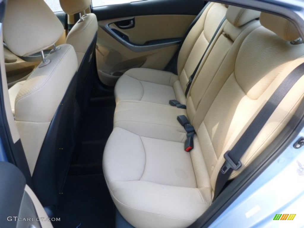 2012 Elantra Limited - Blue Sky Metallic / Beige photo #13
