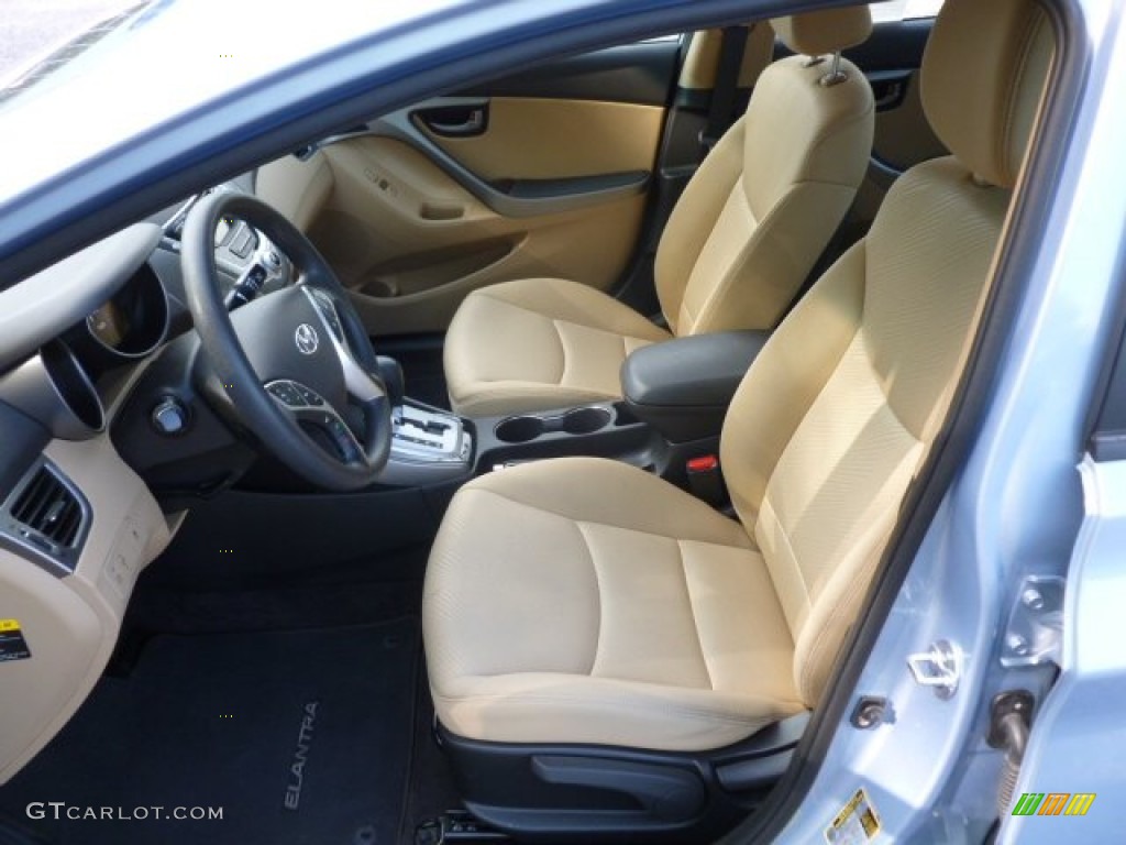 2012 Elantra Limited - Blue Sky Metallic / Beige photo #15