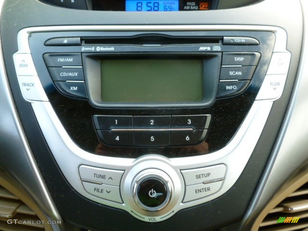 2012 Elantra Limited - Blue Sky Metallic / Beige photo #19