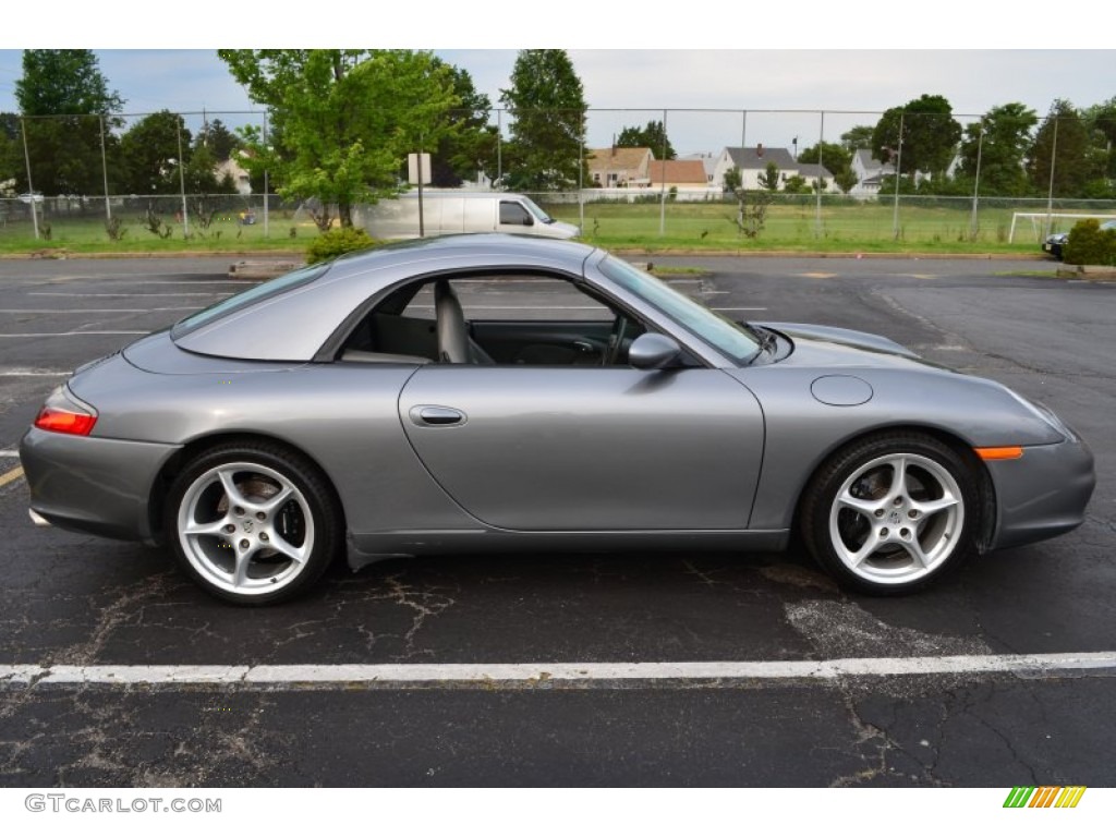 2002 911 Carrera Cabriolet - Seal Grey Metallic / Graphite Grey photo #19