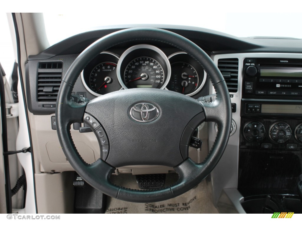 2006 Toyota 4Runner Limited 4x4 Taupe Steering Wheel Photo #66483309