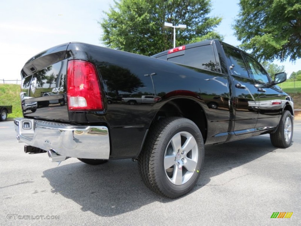 2012 Ram 1500 Big Horn Quad Cab 4x4 - Black / Dark Slate Gray/Medium Graystone photo #3