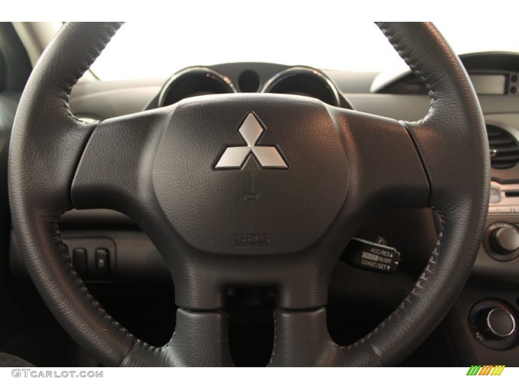 2012 Mitsubishi Eclipse GS Sport Coupe Dark Charcoal Steering Wheel Photo #66489777