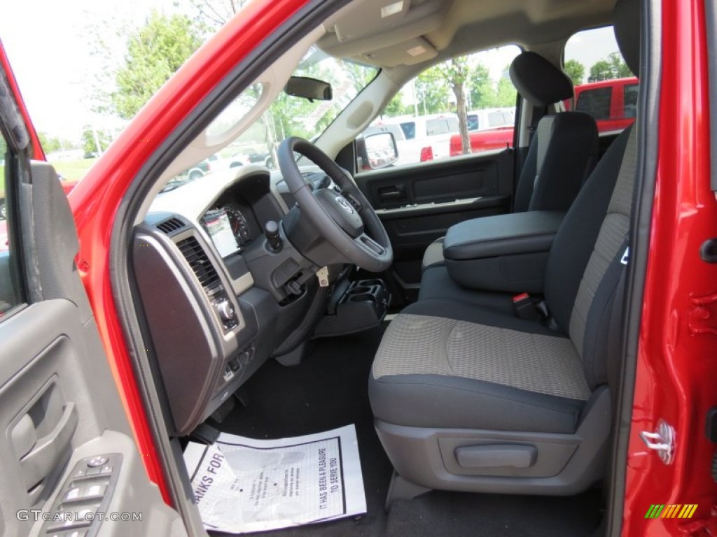 2012 Ram 1500 Express Quad Cab 4x4 - Flame Red / Dark Slate Gray/Medium Graystone photo #7