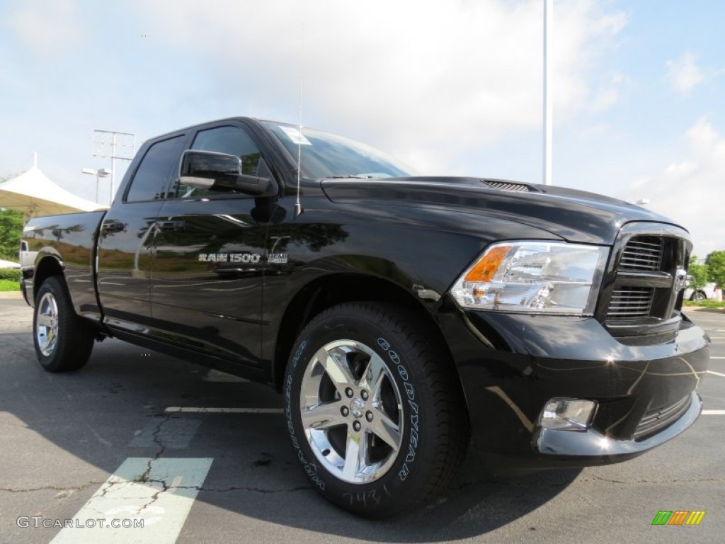 Black 2012 Dodge Ram 1500 Sport Quad Cab Exterior Photo #66490296