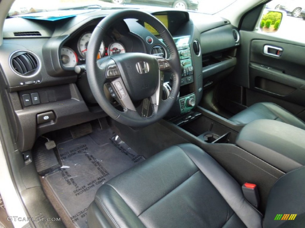 Black Interior 2010 Honda Pilot Touring Photo #66490869