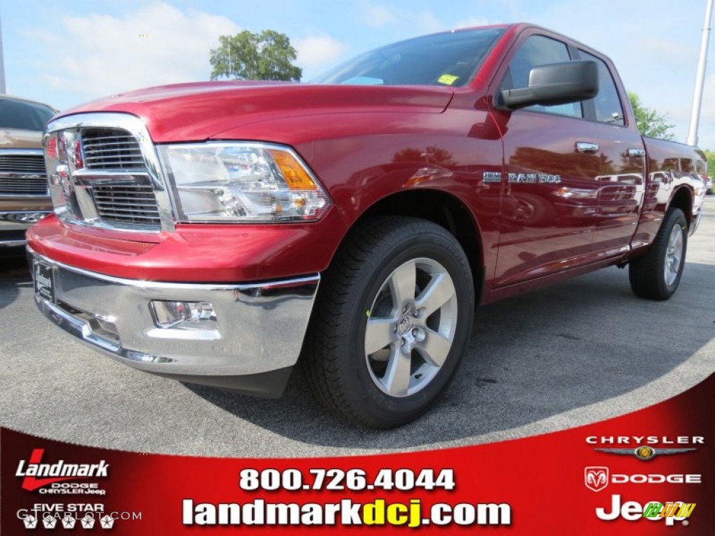 2012 Ram 1500 Big Horn Quad Cab - Deep Cherry Red Crystal Pearl / Dark Slate Gray/Medium Graystone photo #1