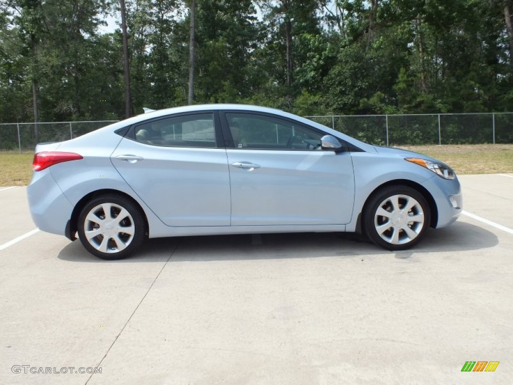 2013 Elantra Limited - Blue Sky Metallic / Beige photo #2