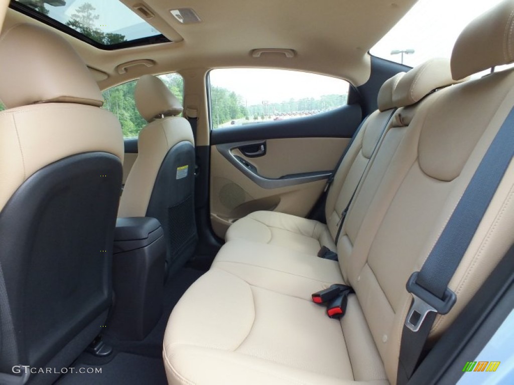 2013 Elantra Limited - Blue Sky Metallic / Beige photo #4