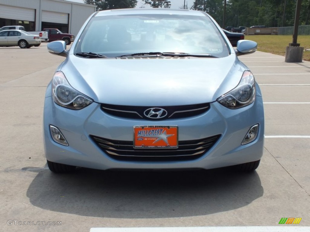 2013 Elantra Limited - Blue Sky Metallic / Beige photo #10