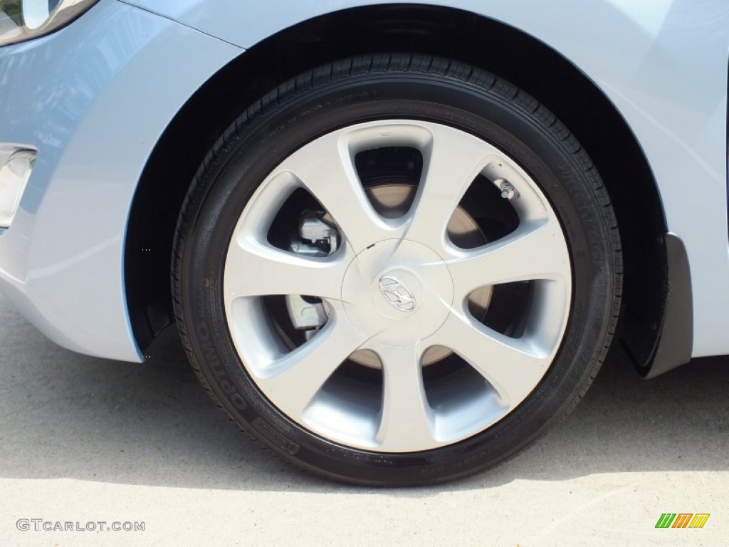 2013 Elantra Limited - Blue Sky Metallic / Beige photo #12