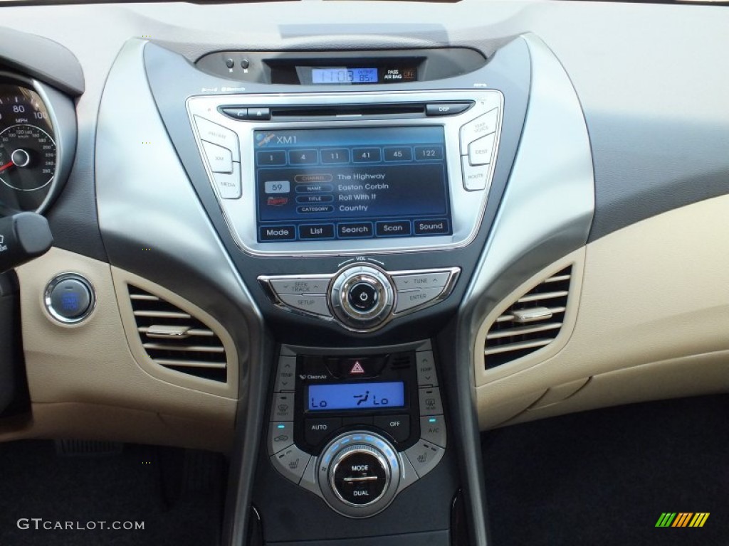 2013 Elantra Limited - Blue Sky Metallic / Beige photo #16