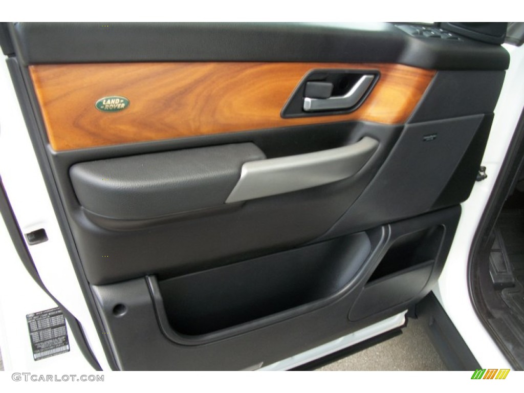 2008 Land Rover Range Rover Sport HSE Ebony Black Door Panel Photo #66491661