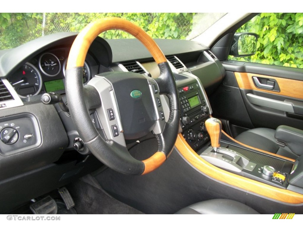 2008 Land Rover Range Rover Sport HSE Ebony Black Dashboard Photo #66491667