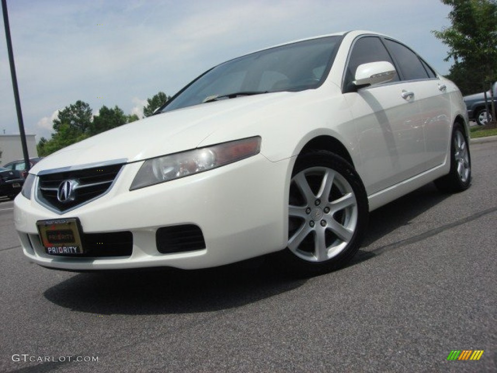 2004 TSX Sedan - Premium White Pearl / Parchment photo #1