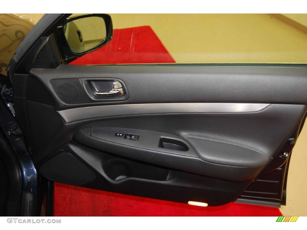 2010 Infiniti G 37 Journey Sedan Graphite Door Panel Photo #66496161