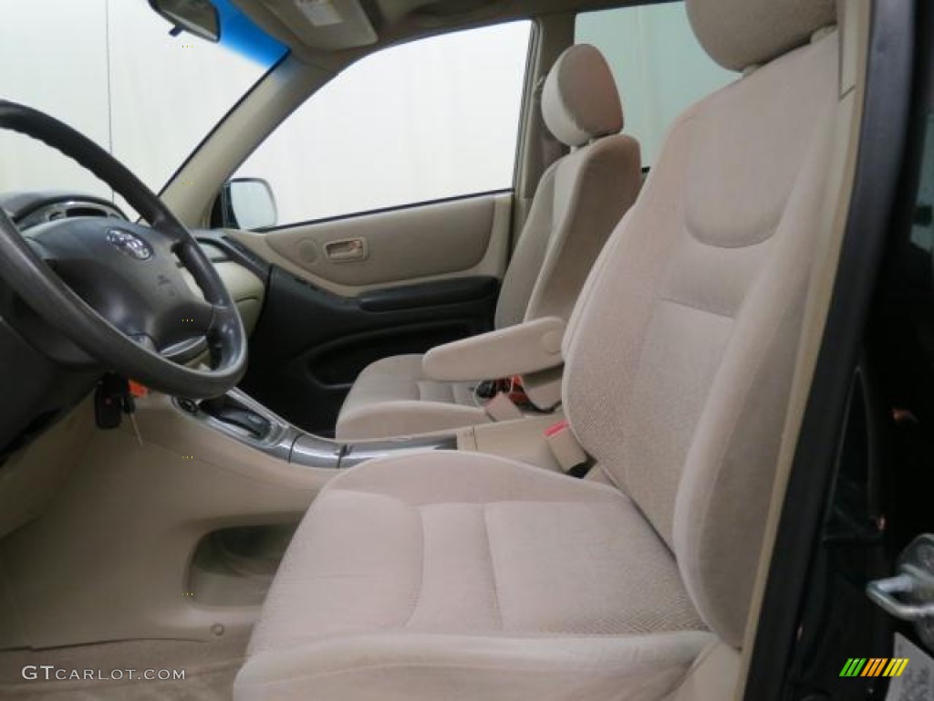 2002 Highlander V6 4WD - Electric Green Mica / Ivory photo #8