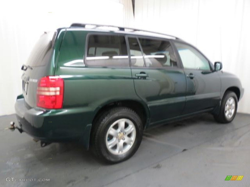2002 Highlander V6 4WD - Electric Green Mica / Ivory photo #27