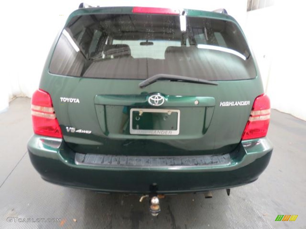 2002 Highlander V6 4WD - Electric Green Mica / Ivory photo #28