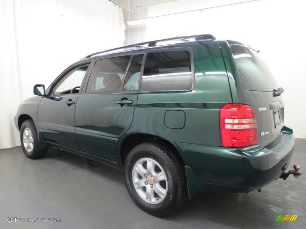 2002 Highlander V6 4WD - Electric Green Mica / Ivory photo #29