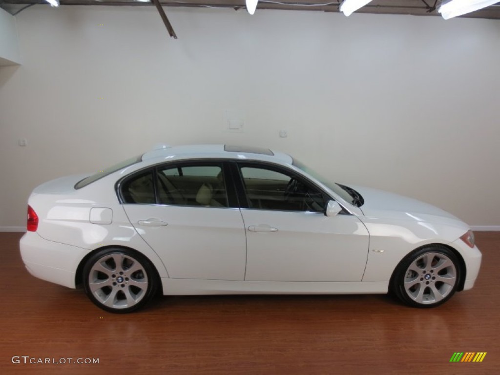 2008 3 Series 335i Sedan - Alpine White / Beige photo #3