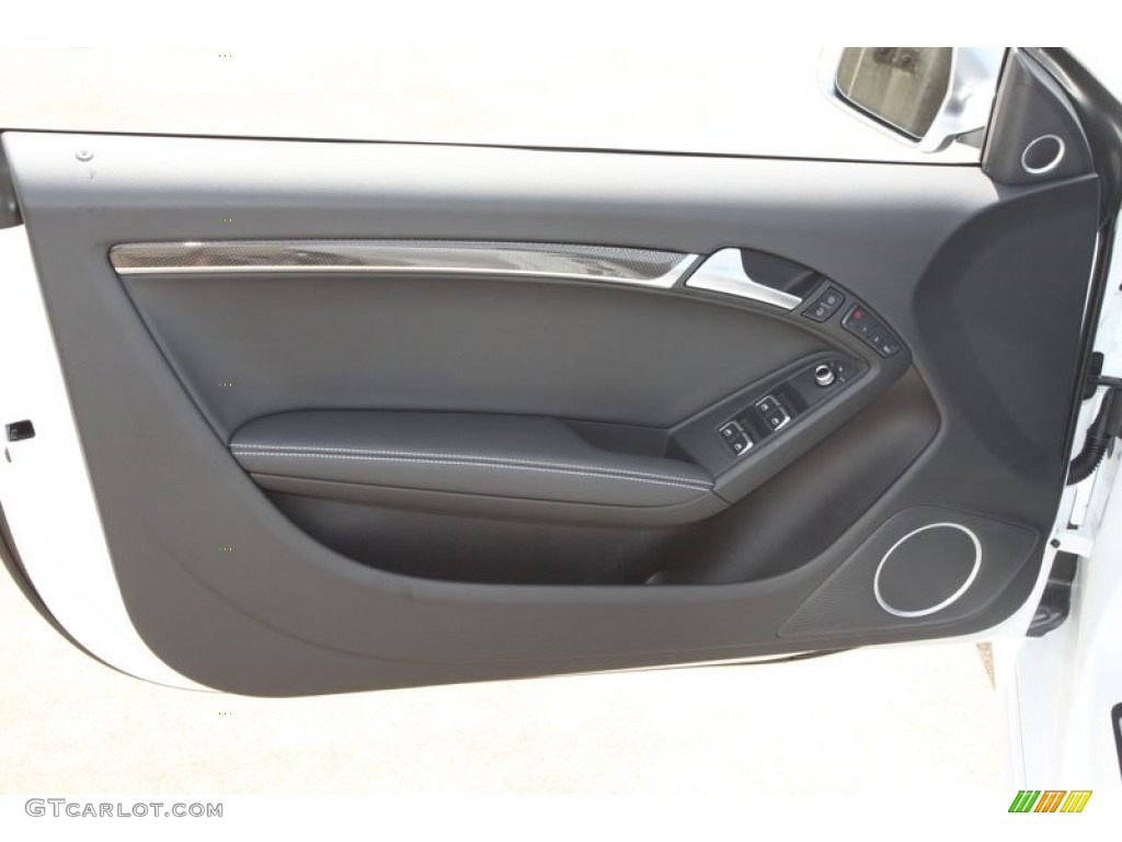 2013 Audi S5 3.0 TFSI quattro Convertible Black Door Panel Photo #66499557
