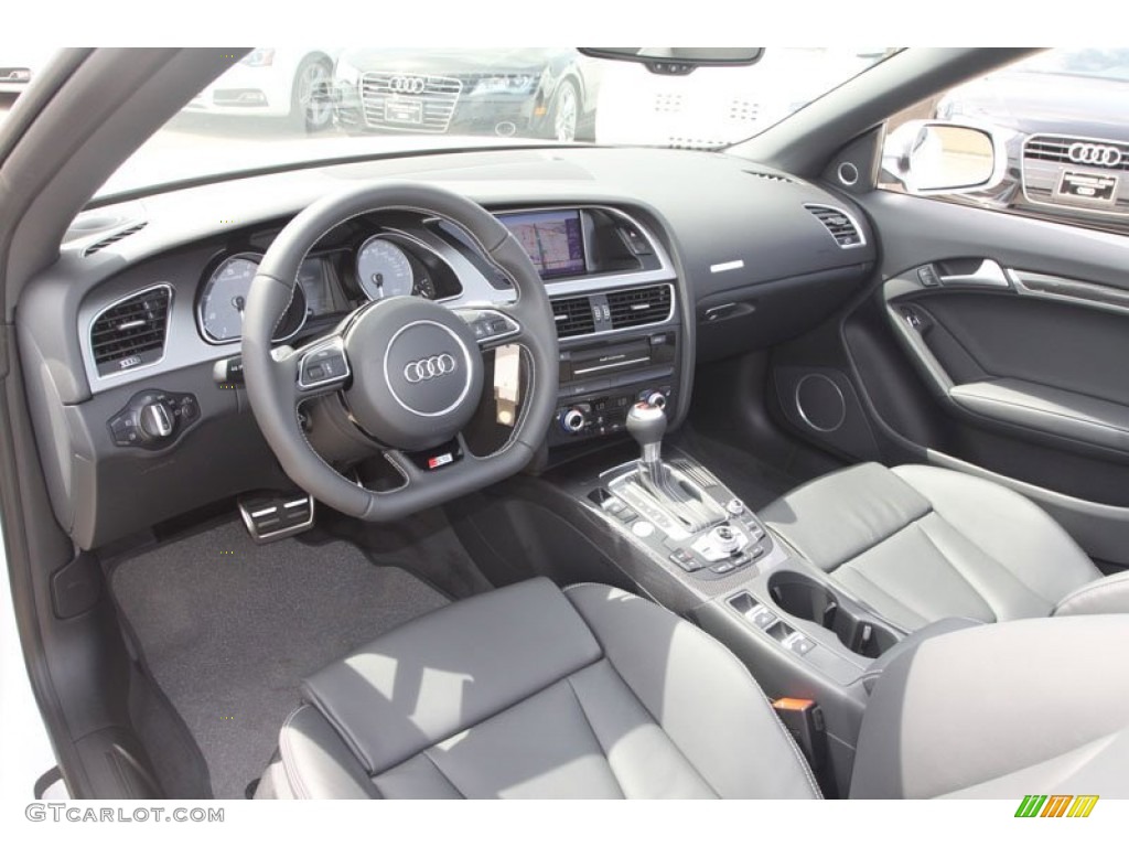 Black Interior 2013 Audi S5 3.0 TFSI quattro Convertible Photo #66499563