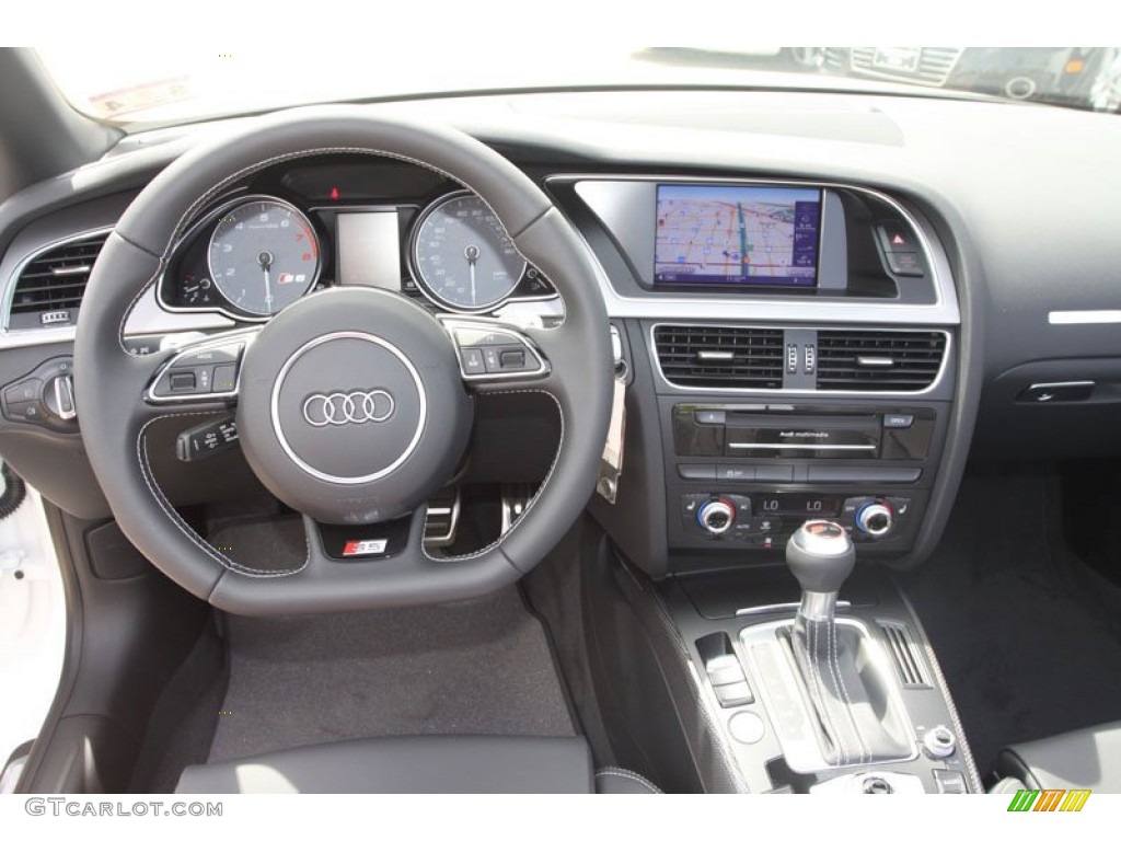 2013 Audi S5 3.0 TFSI quattro Convertible Black Dashboard Photo #66499593