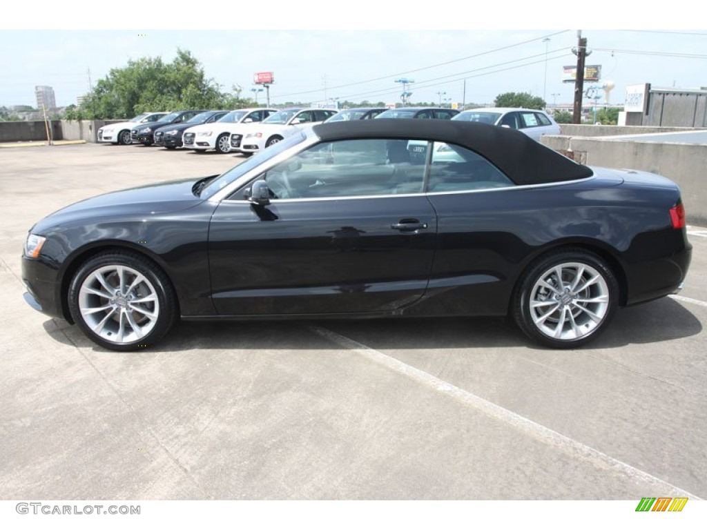 Phantom Black Pearl Effect 2013 Audi A5 2.0T quattro Cabriolet Exterior Photo #66499737