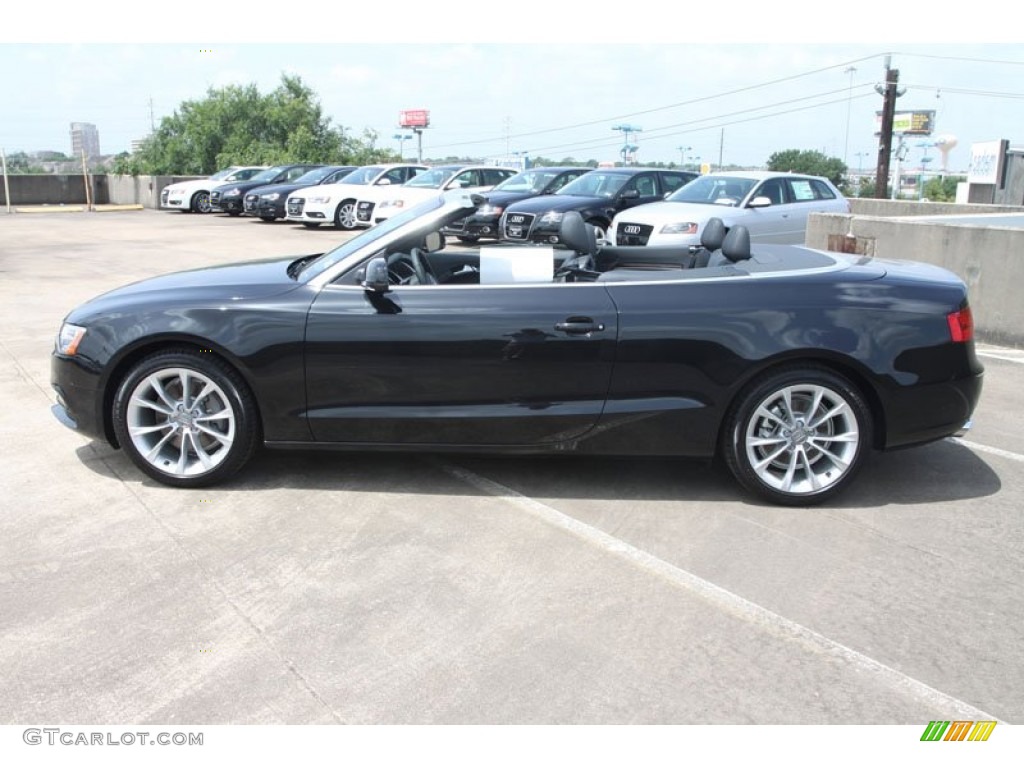 Phantom Black Pearl Effect 2013 Audi A5 2.0T quattro Cabriolet Exterior Photo #66499776