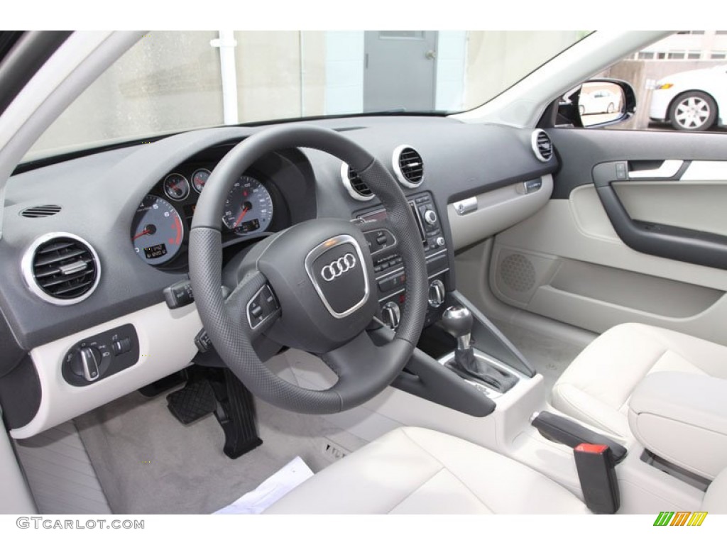 Light Gray Interior 2012 Audi A3 2 0t Quattro Photo