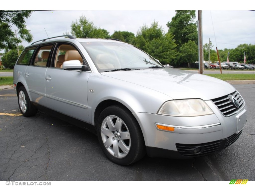 2001 Passat GLX Wagon - Satin Silver Metallic / Beige photo #6