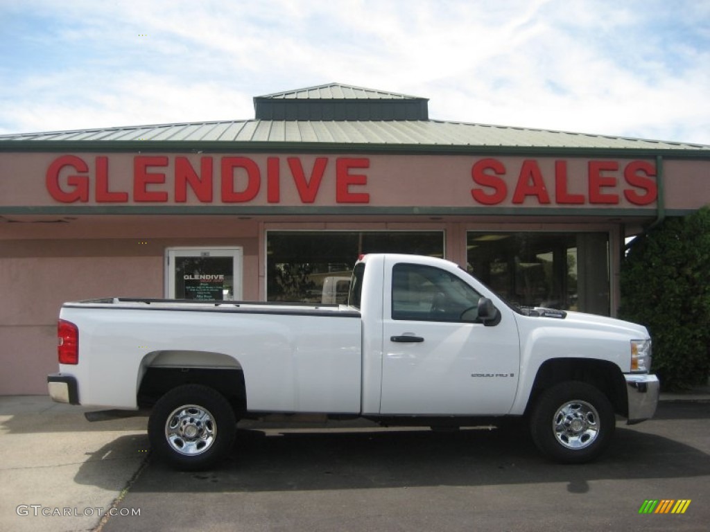 2009 Silverado 2500HD Work Truck Regular Cab - Summit White / Dark Titanium photo #3