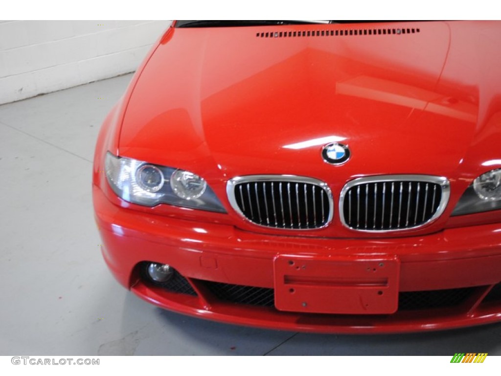 2004 3 Series 325i Coupe - Electric Red / Black photo #3
