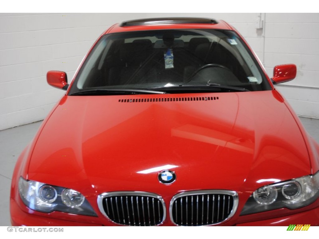 2004 3 Series 325i Coupe - Electric Red / Black photo #5