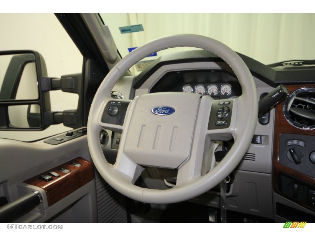 2009 Ford F250 Super Duty Cabelas Edition Crew Cab 4x4 Medium Stone/Dark Rust Steering Wheel Photo #66503940