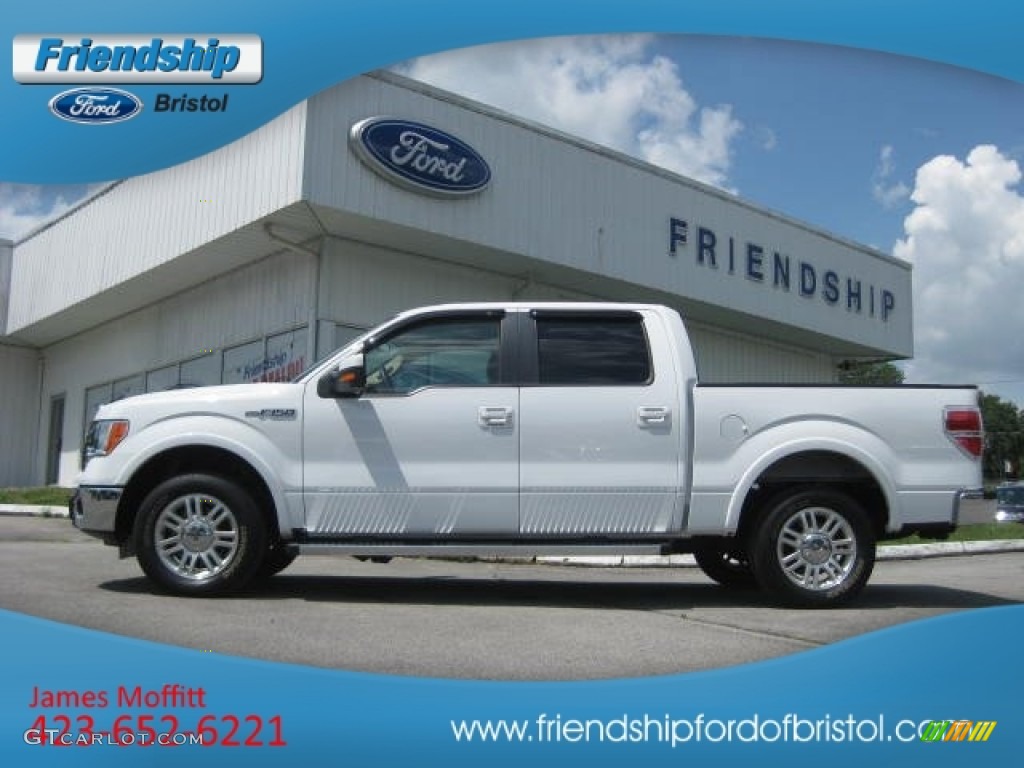 2011 F150 Lariat SuperCrew - Oxford White / Pale Adobe photo #1