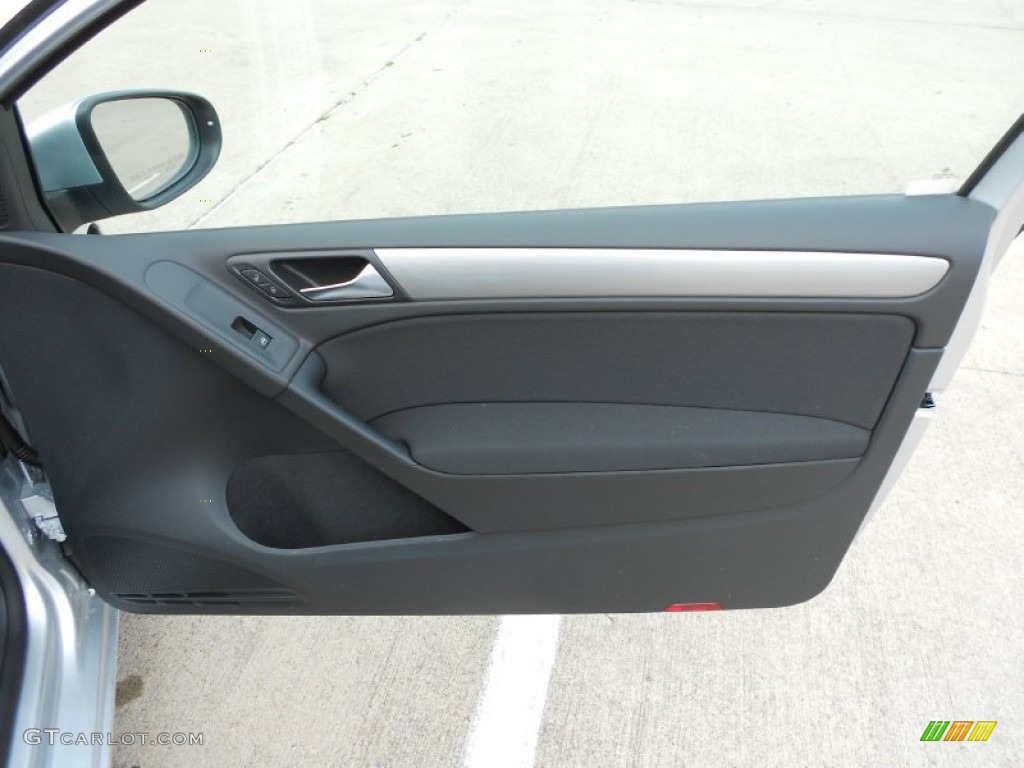 2012 Volkswagen Golf 2 Door TDI Titan Black Door Panel Photo #66506931