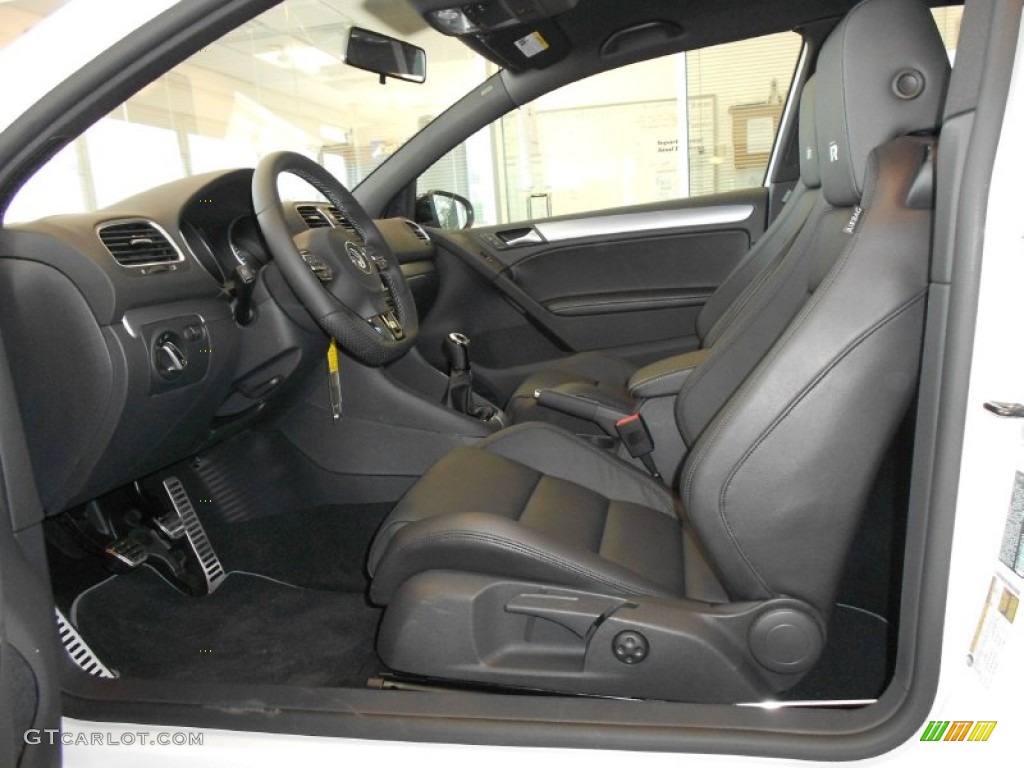 R Titan Black Leather Interior 2012 Volkswagen Golf R 2 Door 4Motion Photo #66507114