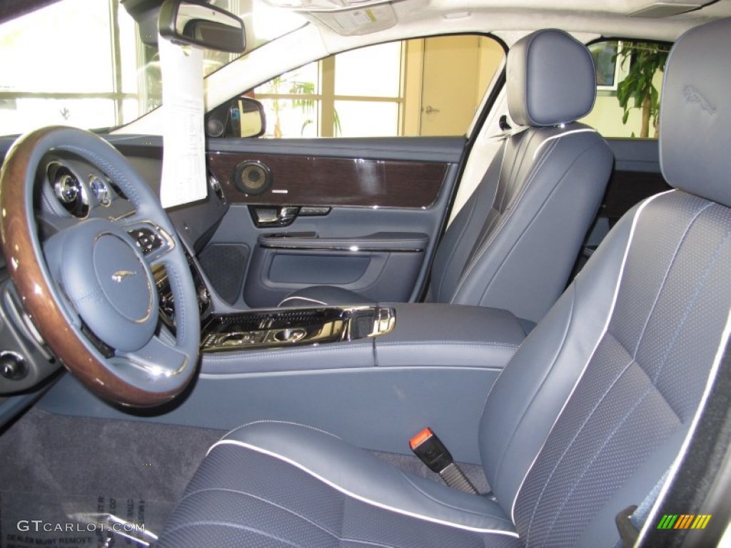 Navy/Ivory Interior 2012 Jaguar XJ XJL Supercharged Photo #66508272