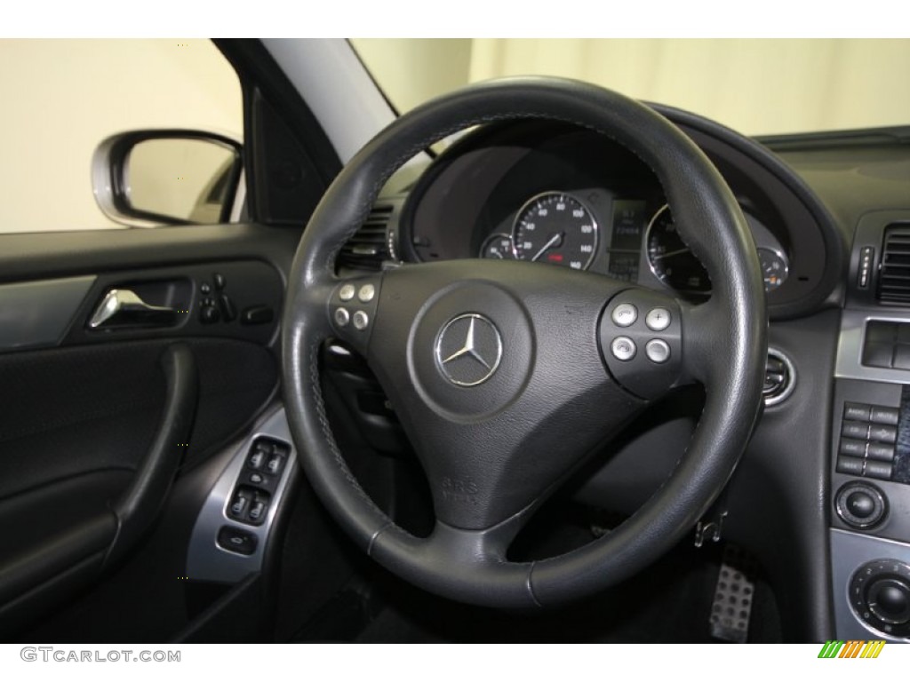 2006 Mercedes-Benz C 230 Sport Black Steering Wheel Photo #66508420