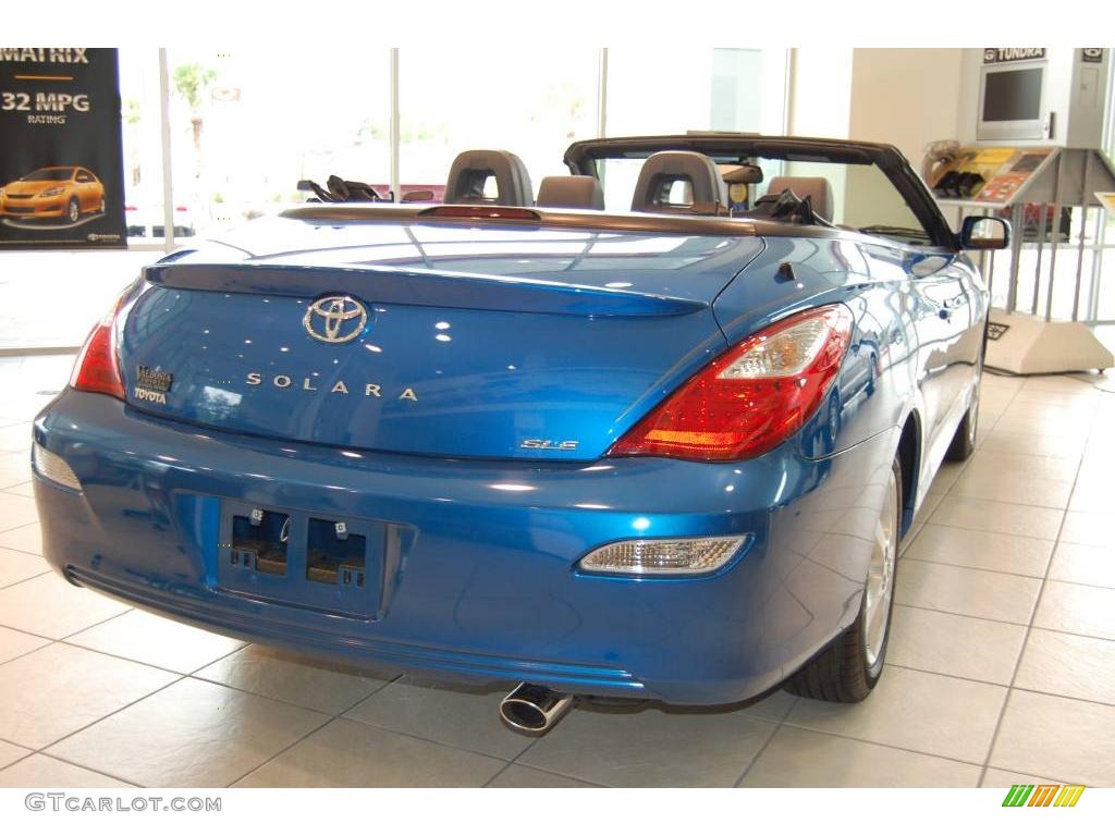 2008 Solara SLE V6 Convertible - Blue Streak Metallic / Dark Stone photo #6