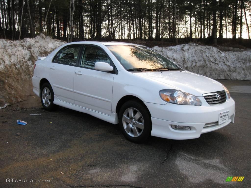 2008 Corolla S - Super White / Dark Charcoal photo #1