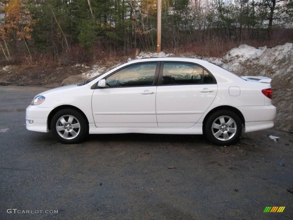 2008 Corolla S - Super White / Dark Charcoal photo #6